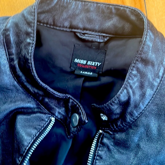 Miss Sixty black faux leather Moto jacket - Picture 2 of 7